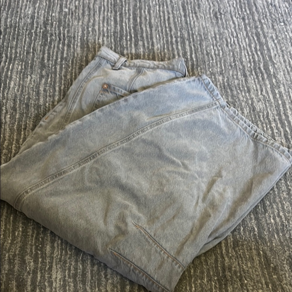 Free People Lucky You Mid Rise Barrel 31